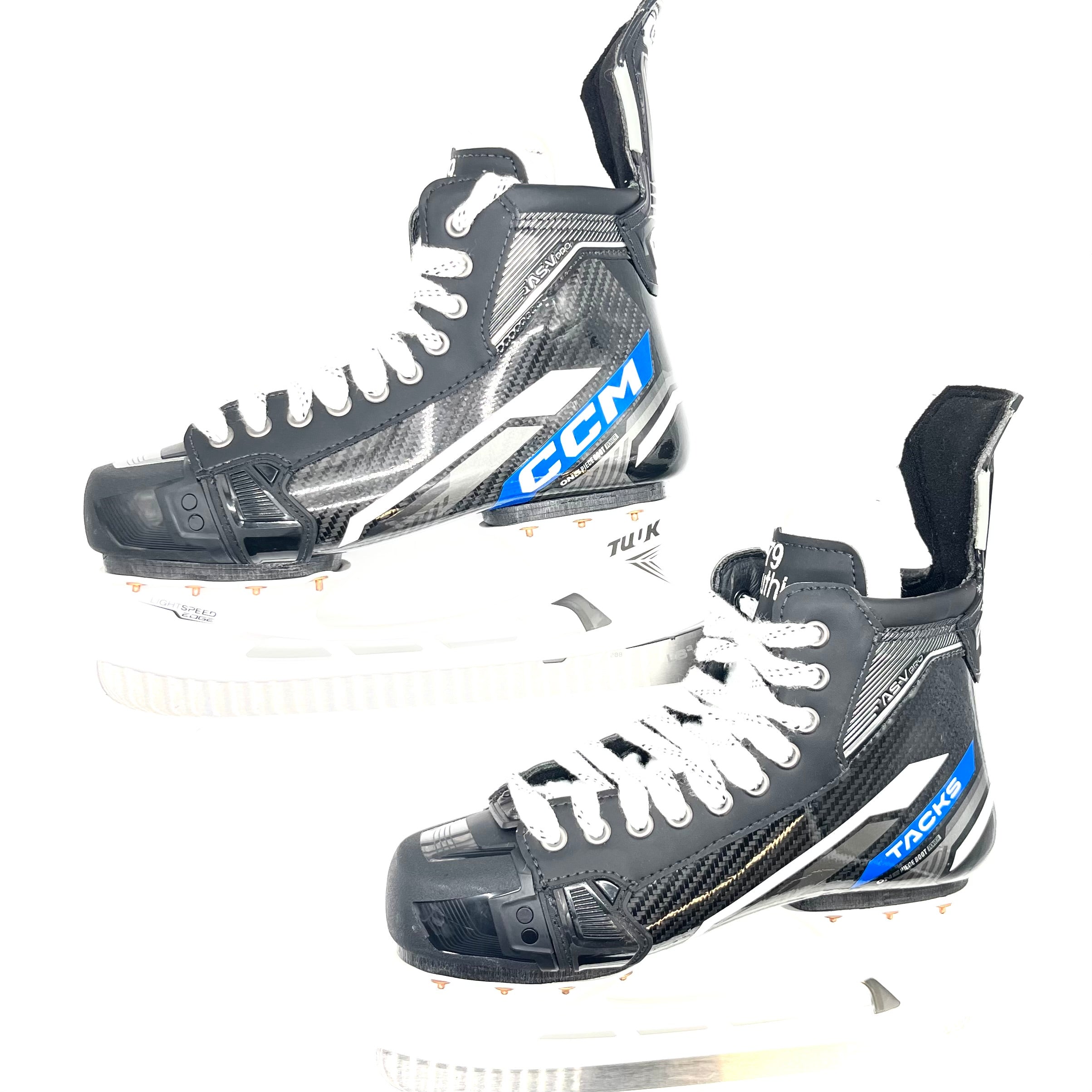 Patins de hockey CCM Tacks AS-V Pro – Taille 8.5D (bleu)